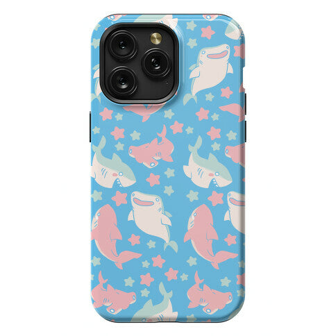 Happy Shark Pattern Phone Case